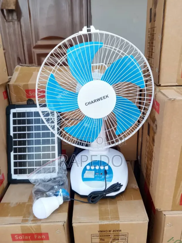 12inch solar table fan